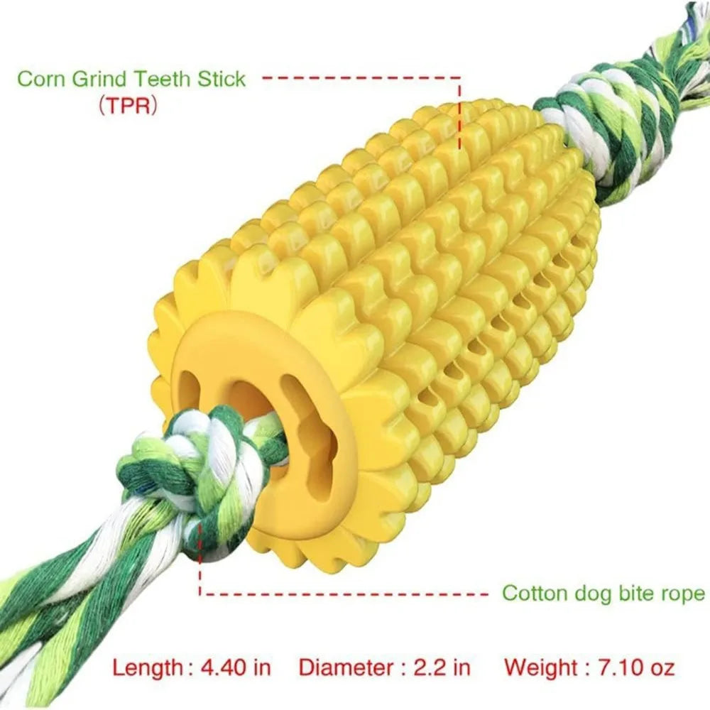 Corn on the Cob Dog Squeaky Toy