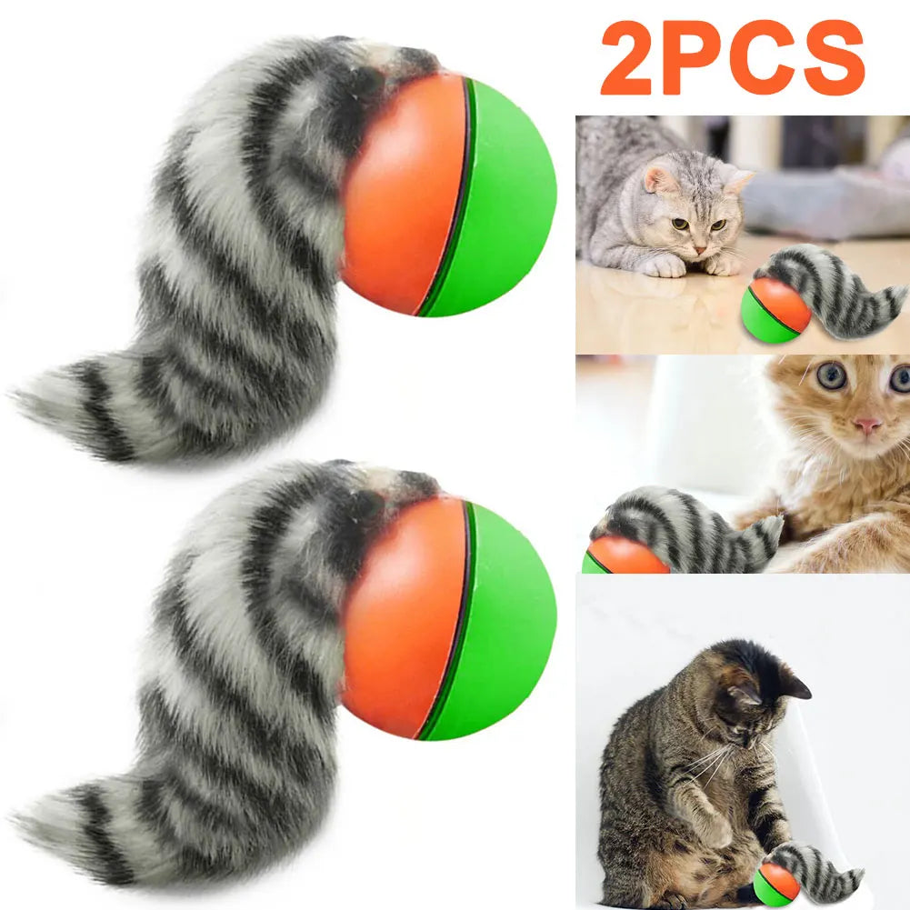 2PC/1PC Cat Interactive Automatic Rechargeable Rolling Ball Toys
