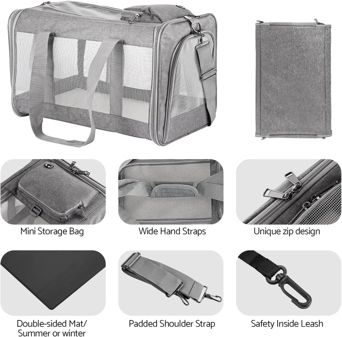 Airline Approved Pet Soft Breathable Carrier