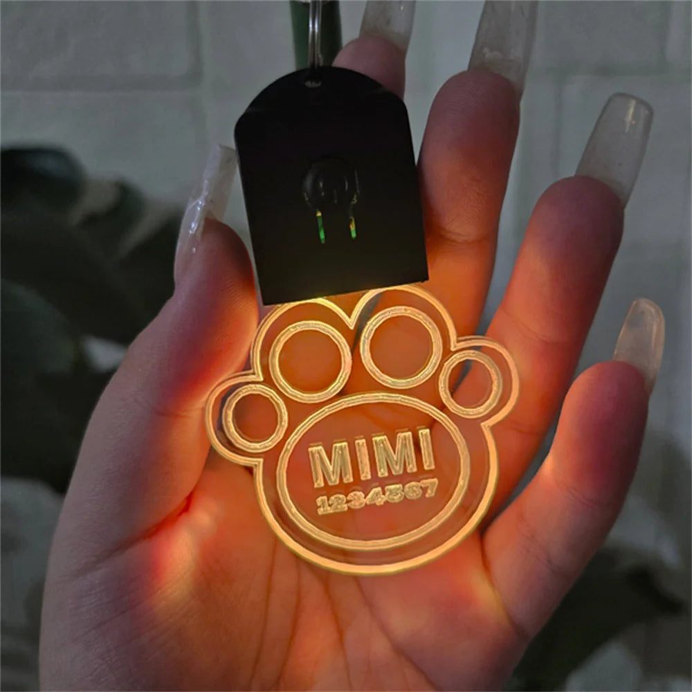 Custom/Engraved LED Light Dog Tag