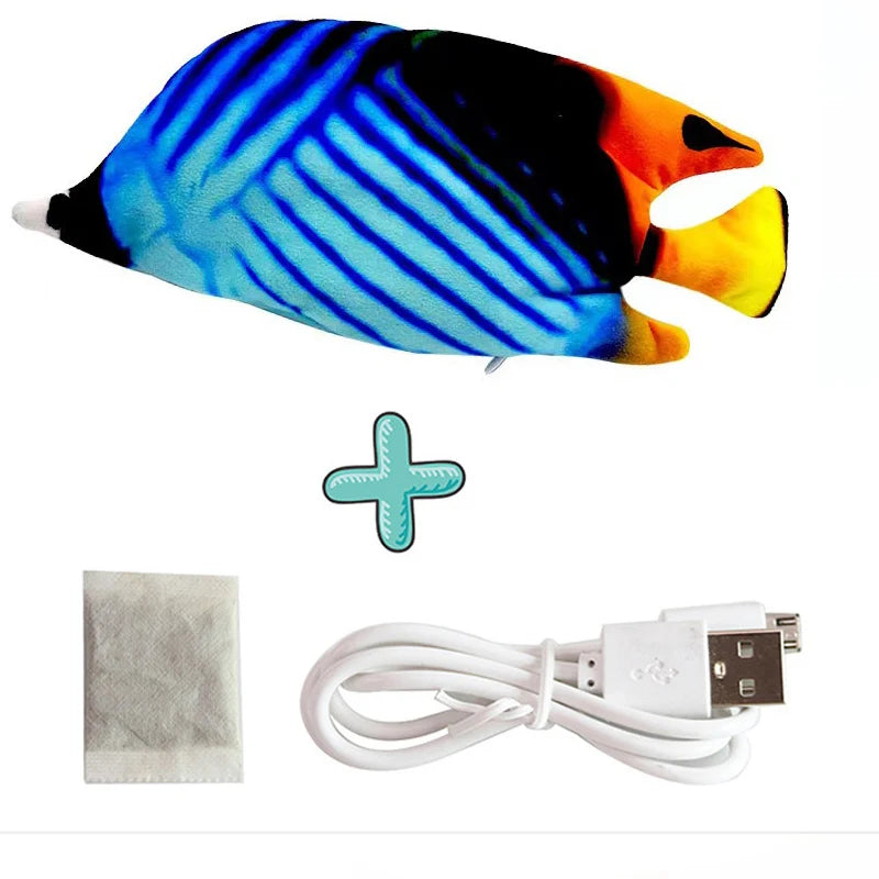 Cat Realistic Floppy Fish USB Charger Cat Toy