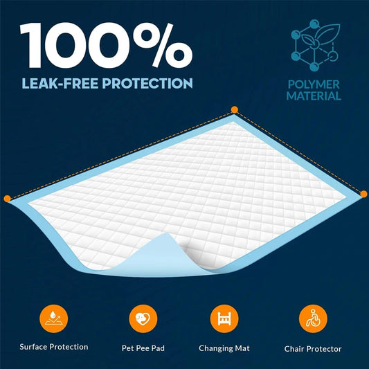 100 17.7"x13" inch 6-layer protective Disposable absorbent pet training/urine pads -