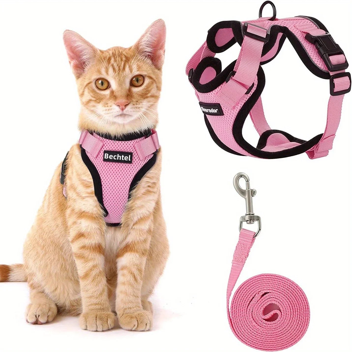 Cat 2 in 1 Non-Slip Adjustable Leash/Vest Set
