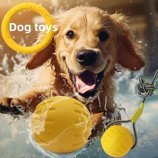 Reinforced Pet Bite Ball Ring with Rope Toy