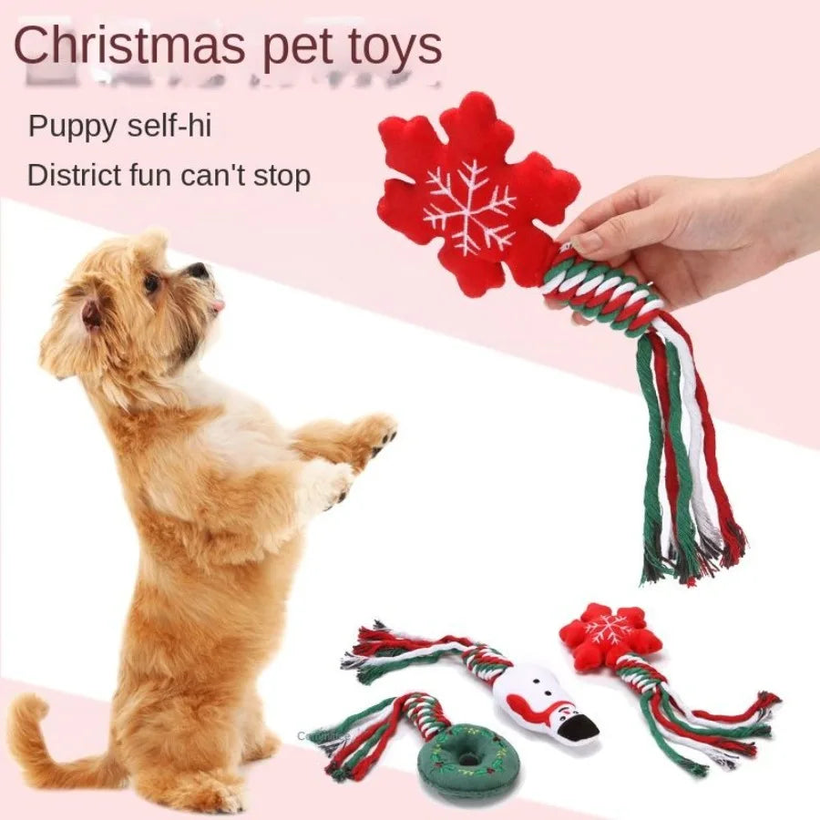 3pcs Christmas Dog Chew/Tug Toy