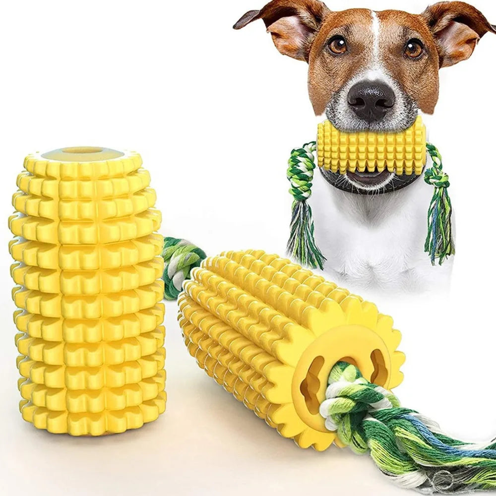 Corn on the Cob Dog Squeaky Toy