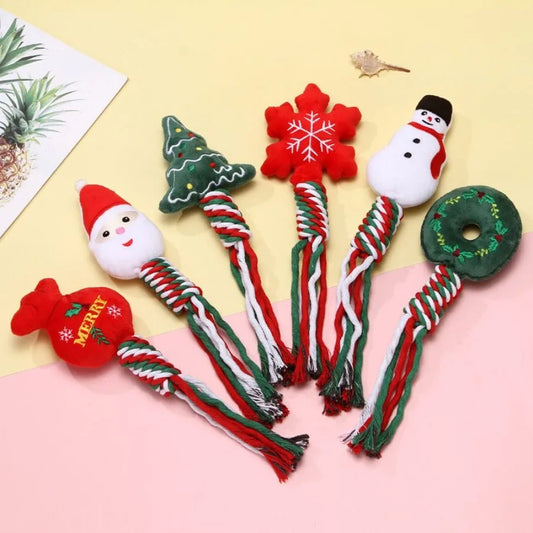 3pcs Christmas Dog Chew/Tug Toy