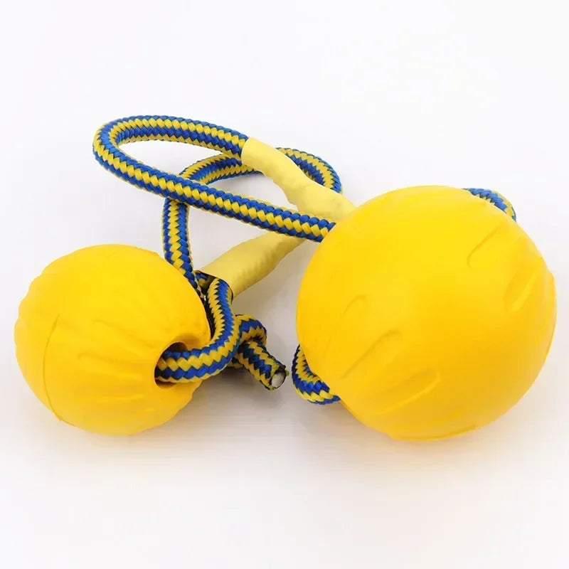 Reinforced Pet Bite Ball Ring with Rope Toy