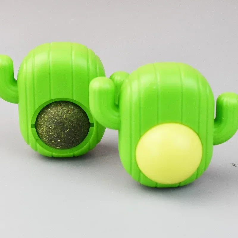 Natural Cat Catnip Wall Stick-on Ball Treat Toys