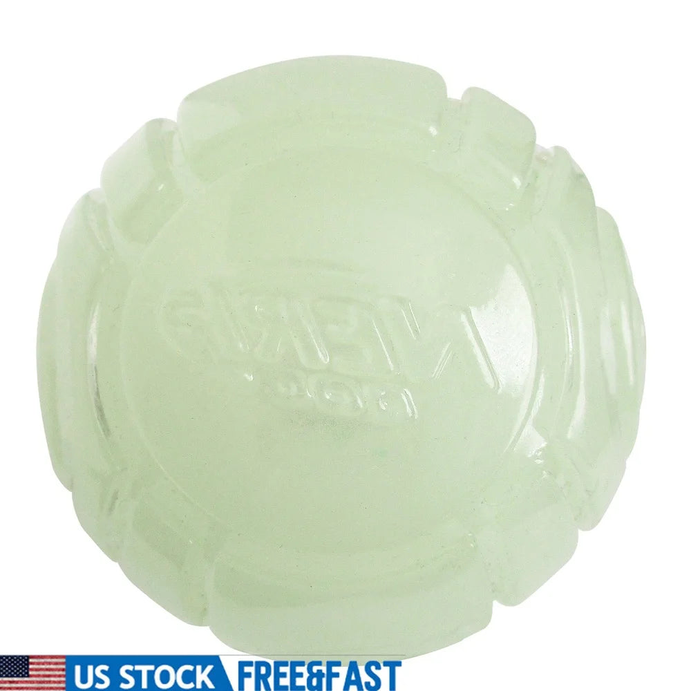 Interactive LED Light up Glow Pet Toy Ball Durable TPR Various Shapes and Sizes
