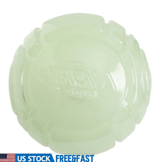 Interactive LED Light up Glow Pet Toy Ball Durable TPR Various Shapes and Sizes