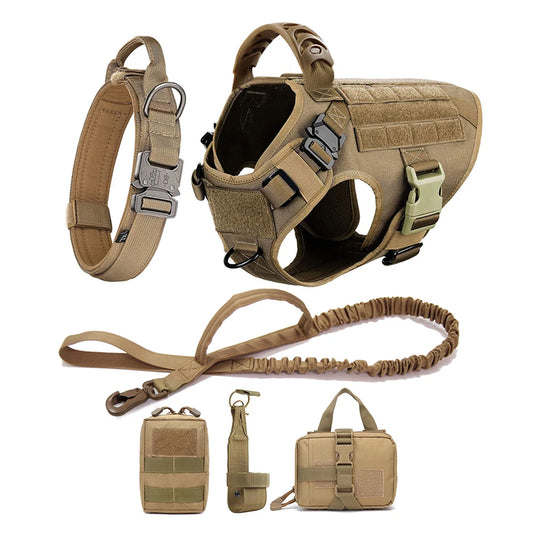 Large Dog Harness Leash 1-6 pc Set