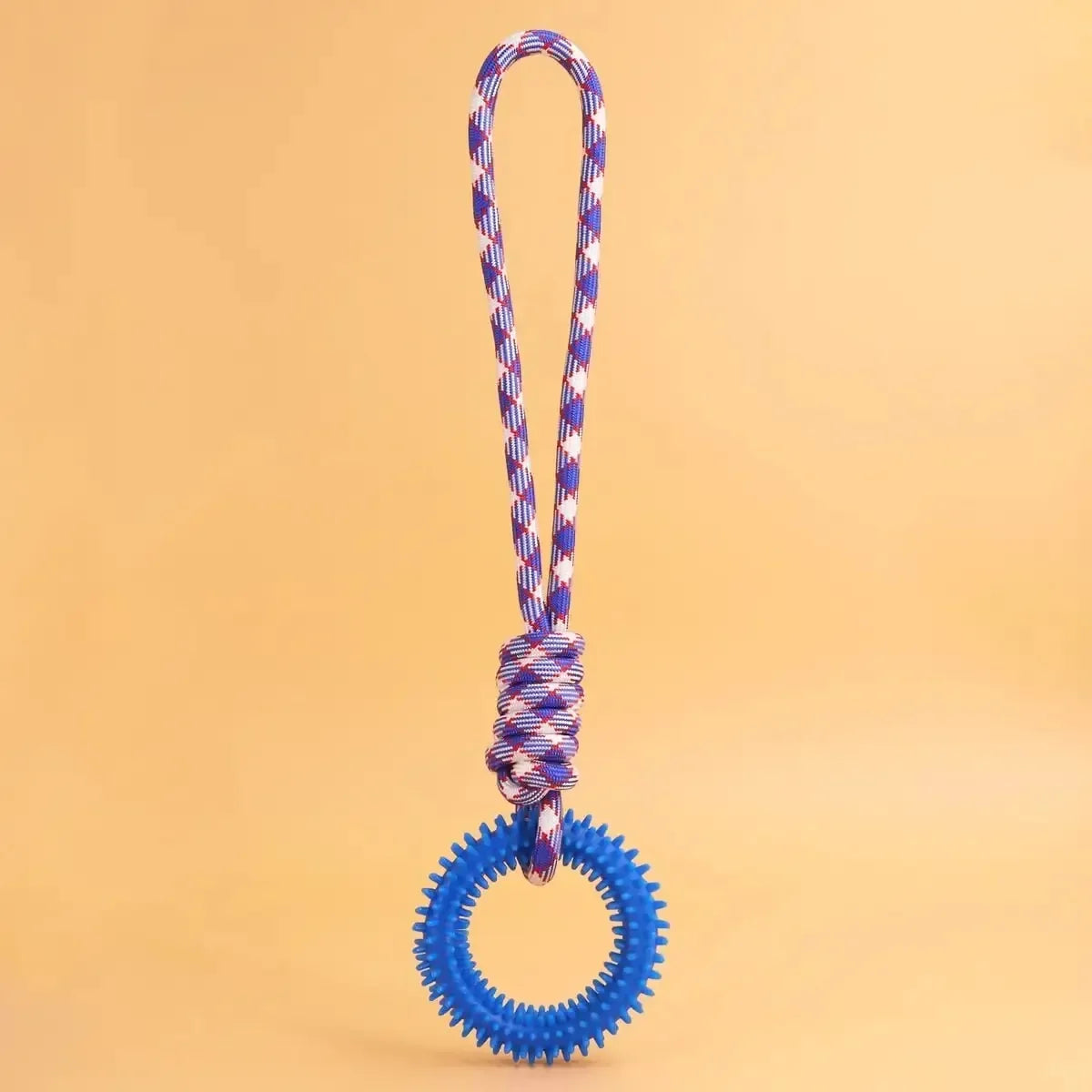 Interactive Pet Training Spiked Ring Rope Toy
