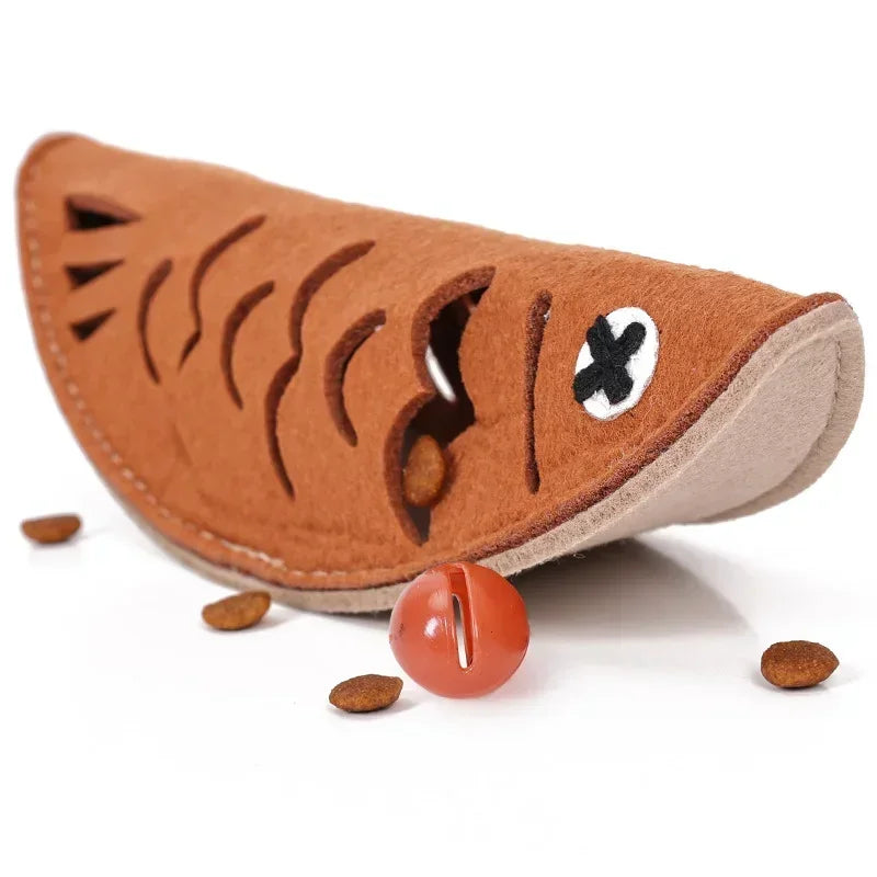 Funny Fish Shape Food Toy Puzzle For Dogs Cats
