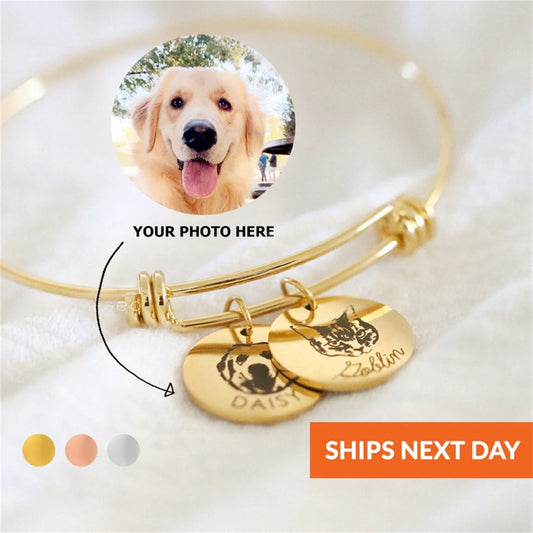 Personalized Pet Breed and name bracelet Charm